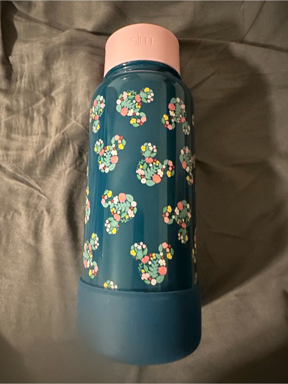 Simple Modern Disney Floral Stainless Water Bottle with Pink Cap